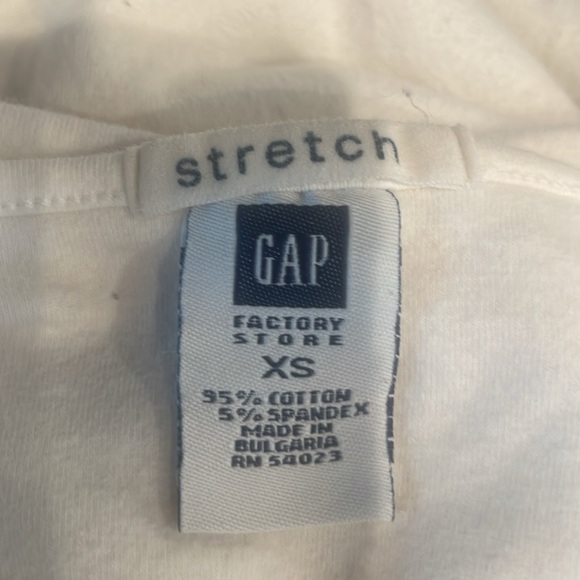 Vintage Y2K Gap Cami stretch camisole shelf bra adjustable strap white cotton XS - Picture 7 of 8